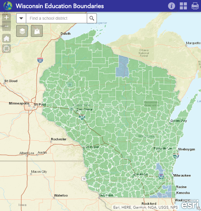 School District Boundary Maps – State Cartographer's Office – UW–Madison